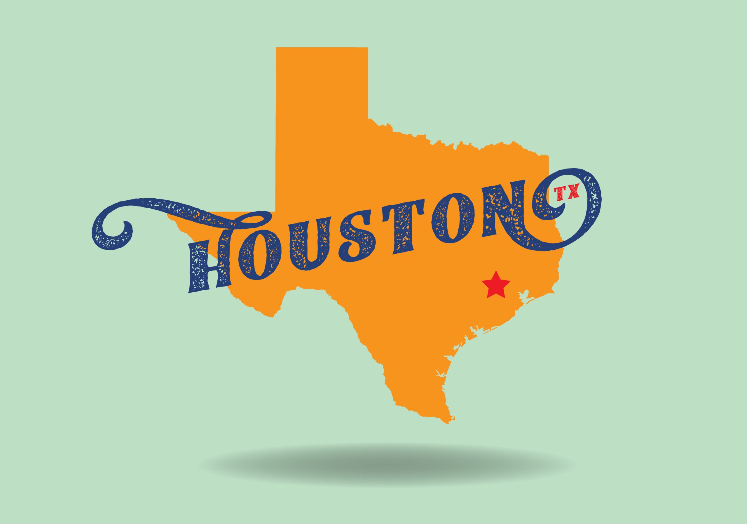 Houston,Texas,Map,Logo,Design,Concept,,Vector,Eps,10